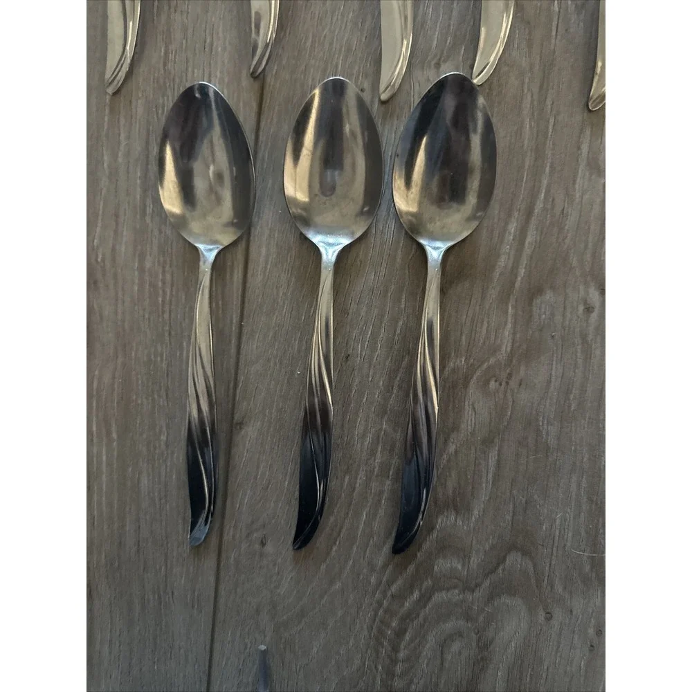12 PCs‎ CCS2 Castle Court Stainless Swirl Long Handle Japan Serving Flatware